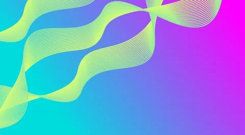 Gradient Wave Lines Background Layout Template Stock Illustration