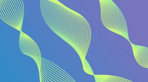 Gradient Wave Lines Background Layout Template Stock Illustration