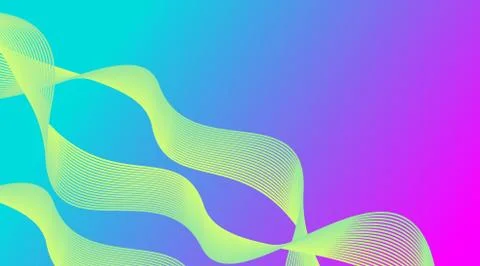 Gradient Wave Lines Background Layout Template Stock-Illustration