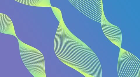 Gradient Wave Lines Background Layout Template Stock-Illustration