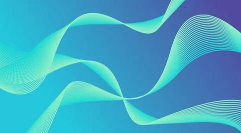 Gradient Wave Lines Background Layout Template Stock Illustration