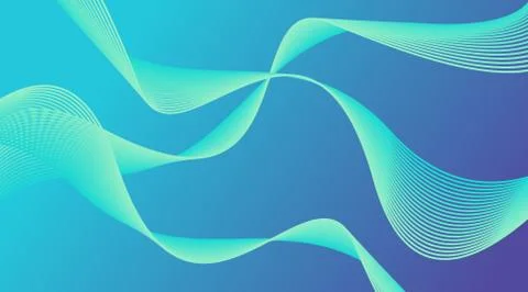 Gradient Wave Lines Background Layout Template Illustrazione stock