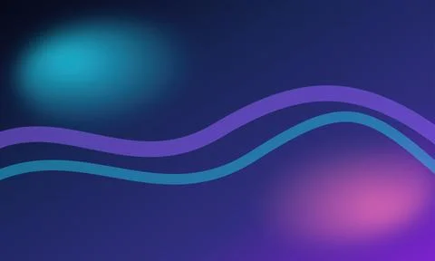 Gradient waves and blurred circles create an abstract colorful background Stock Photos