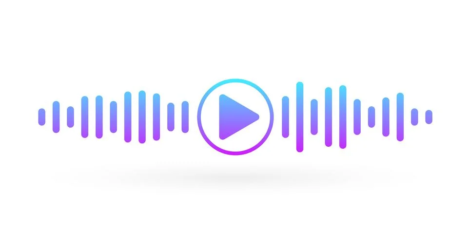 Gradient waves of the equalizer on white background. EQ Vector Illustration Stock Illustration