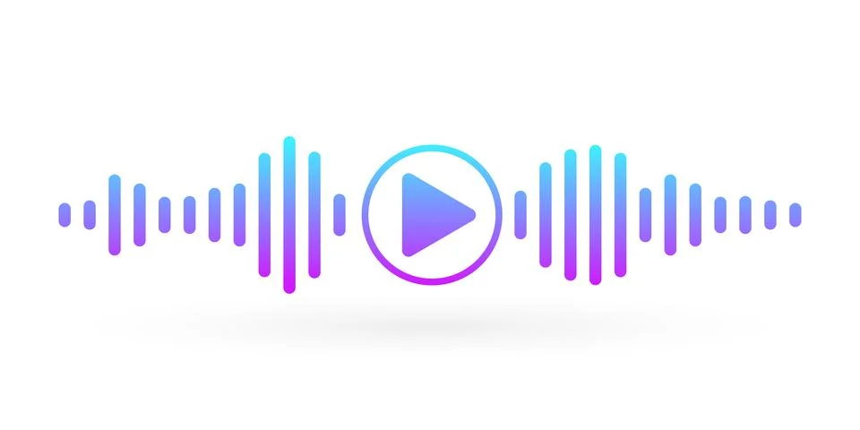 Gradient waves of the equalizer on white background. EQ Vector Illustration Stock Illustration