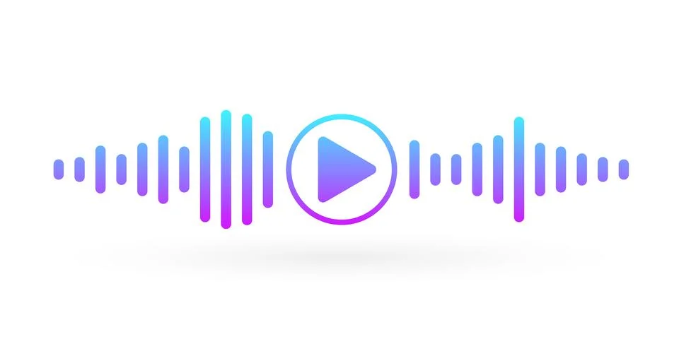 Gradient waves of the equalizer on white background. EQ Vector Illustration Stock Illustration