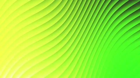 Gradient waves in green and yellow with smooth transitions Stock Footage 327138568