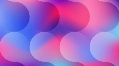 Gradient Waves with meta balls abstract background Stock Illustration