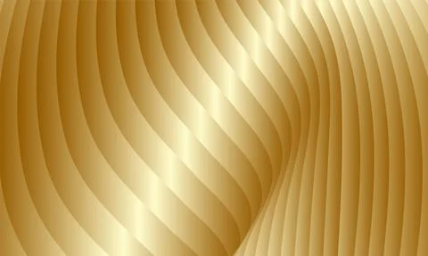 Gradient waves with a metallic sheen. Abstract design cover, banner, backgrou Stock Illustration