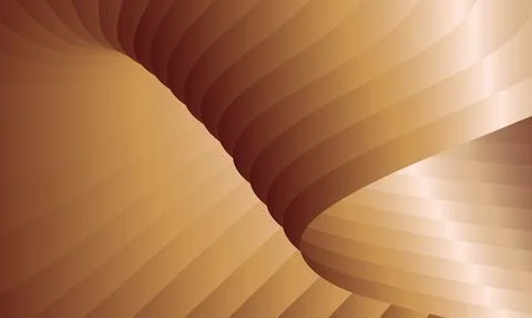 Gradient waves with a metallic sheen. Abstract design cover, banner, backgrou Stock Illustration