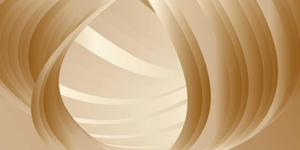 Gradient waves with silk gold glitter. Abstract cover design, banner, backgro Illustrazione stock