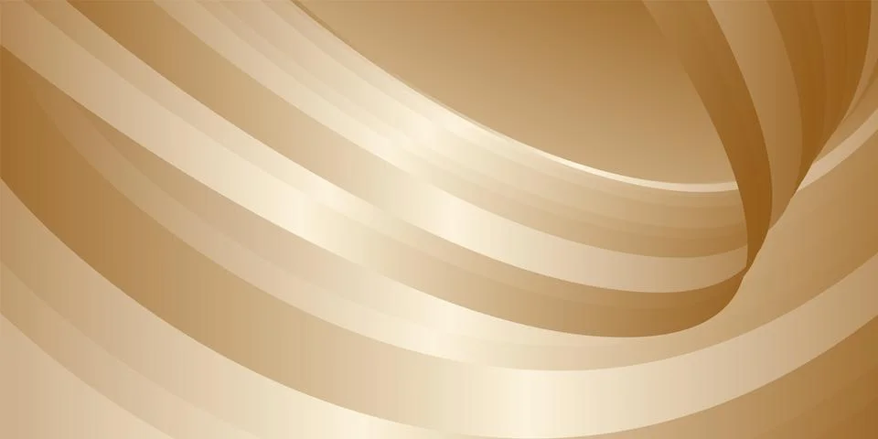 Gradient waves with silk gold glitter. Abstract cover design, banner, backgro Stock Illustration