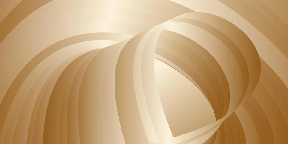 Gradient waves with silk gold glitter. Abstract cover design, banner, backgro Stock Illustration
