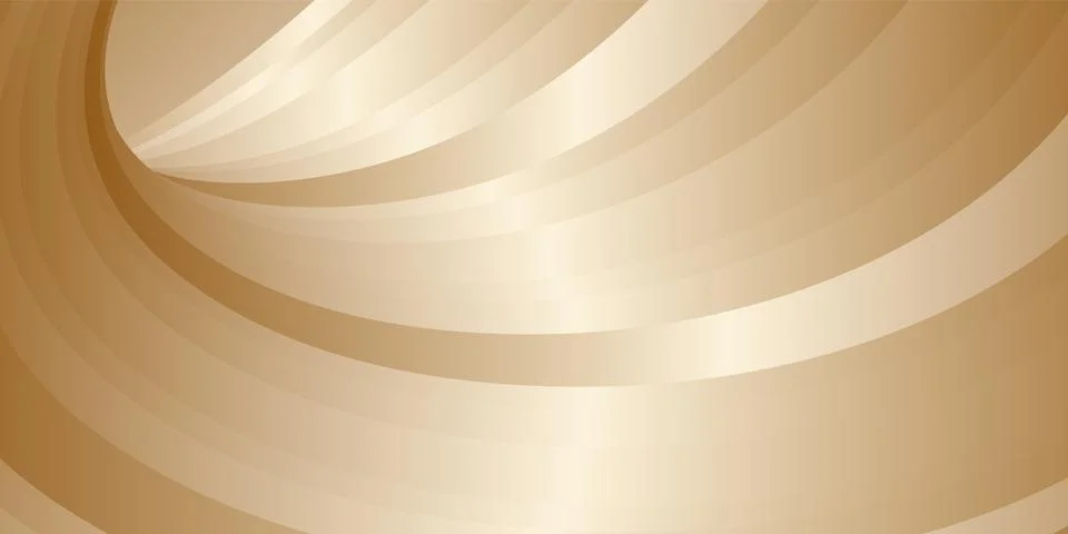 Gradient waves with silk gold glitter. Abstract cover design, banner, backgro Stock Illustration