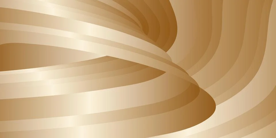 Gradient waves with silk gold glitter. Abstract cover design, banner, backgro イラスト素材