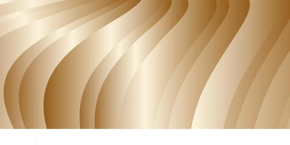 Gradient waves with silk gold glitter. Abstract cover design, banner, backgro Illustrazione stock