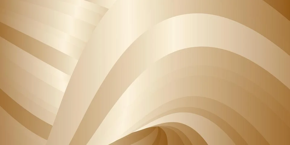 Gradient waves with silk gold glitter. Abstract cover design, banner, backgro 库存插图