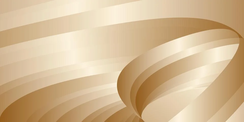 Gradient waves with silk gold glitter. Abstract cover design, banner, backgro Stock Illustration