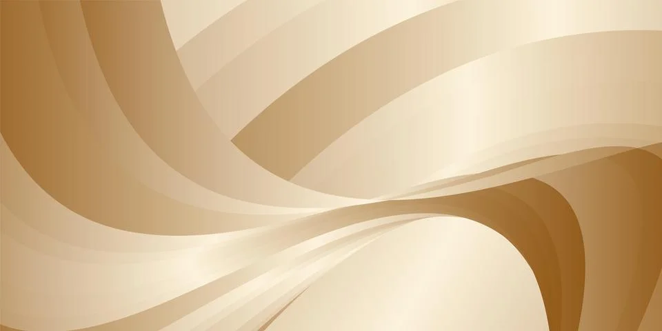 Gradient waves with silk gold glitter. Abstract cover design, banner, backgro Stock Illustration