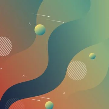 Gradient wavy background. Stock Illustration