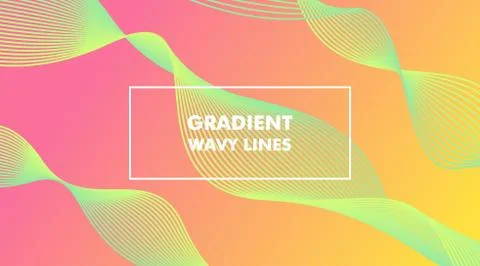 Gradient Wavy Lines Background Layout Template Stock Illustration