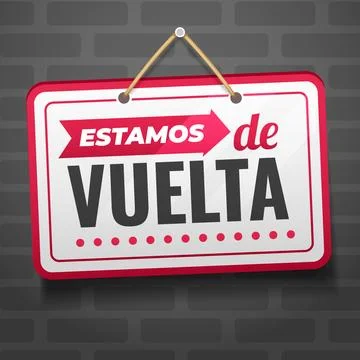 Gradient we are back illustration Stock Illustration