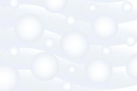 Gradient white monochrome background with round shapes Stock Illustration