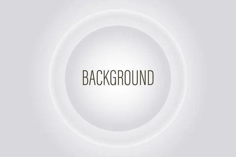 Gradient white monochrome background with round shapes Stock Illustration