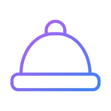 Gradient winter cap icon with rounded edges shape Illustrazione stock