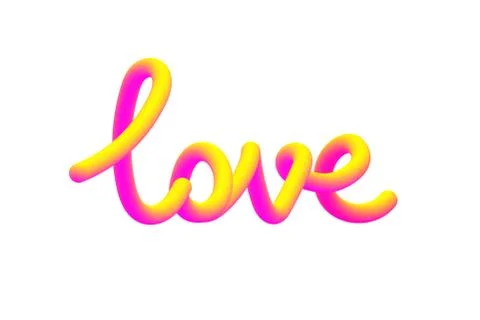 Gradient word love Illustrazione stock
