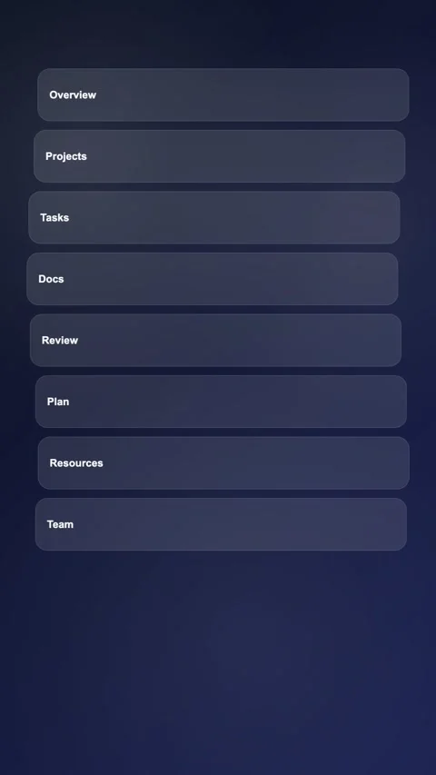 Gradient Workspace Navigator Premium Gradient SaaS Interface Vertical Animation Stock Footage 345154403