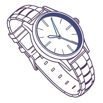 Gradient Wristwatch And Reflection (1) vector illustration design 153 Stock Illustration