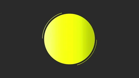 Gradient yellow circle with lines Stock Footage 202044265