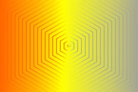 Gradient yellow gray background with hexagonal watermark. Stock Illustration