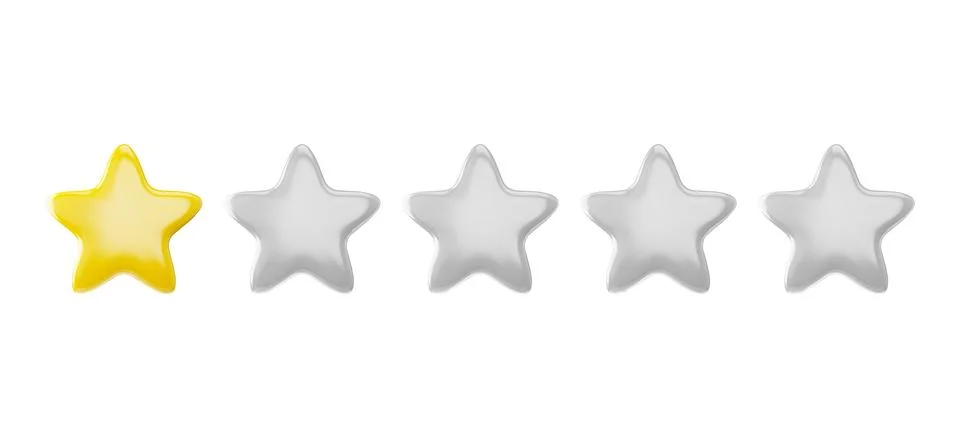 Gradient yellow to grey 3D star icons vector illustration Ilustración de archivo