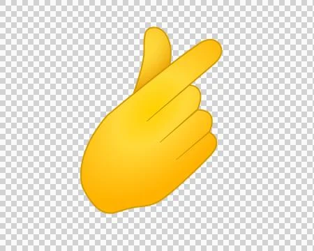 Gradient yellow index finger and the thumb form a small heart shape icon 스톡 일러스트