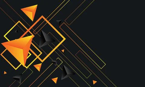 Gradient yellow orange and monochrome modern abstract background with line el Stock Illustration