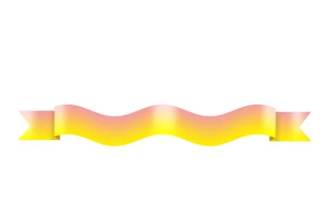 Gradient yellow - orange ribbon isolated Stock Illustration