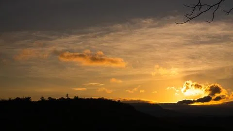 Gradient Yellow Sunset Background effect Shine Orange Light Pastel Sun Stock Photos