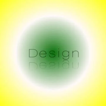 Gradient yellow, white and green with "design" text  Stock Illustration