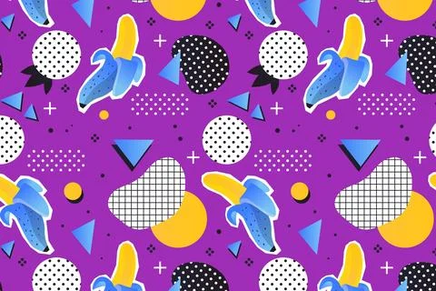 Gradient zine culture pattern Stockillustratie