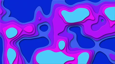 Gradients in motion design paper layer emotion wave loop Stock Footage 163284039