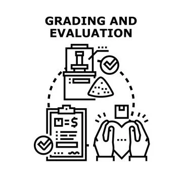 Grading and evaluation process with quality assessment Stock Illustration