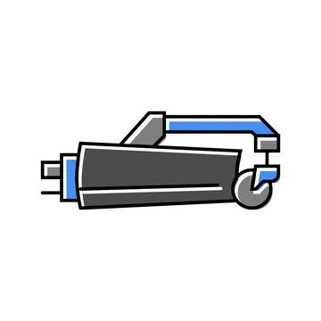 Grading blade construction vehicle color icon vector illustration Stock Illustration