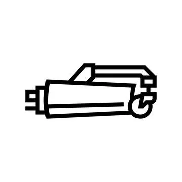 Grading blade construction vehicle line icon vector illustration Stock Illustration