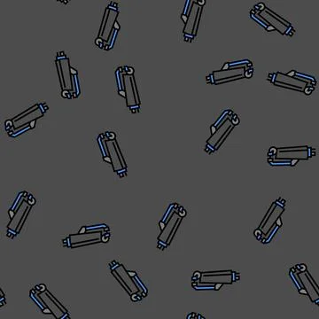 Grading blade construction vehicle vector seamless pattern Stock Illustration