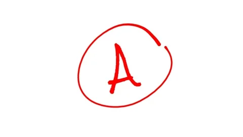 Grading with letters in red ink Stock Footage 322555336