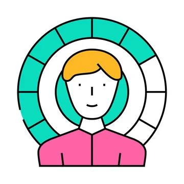 Grading scale kyc icon color illustration 스톡 일러스트