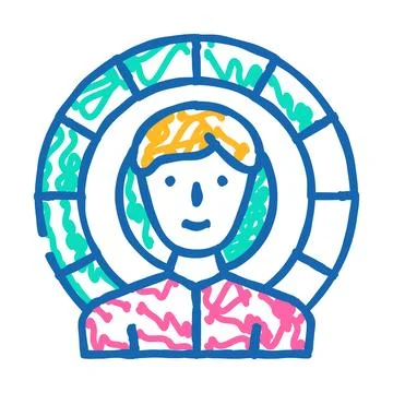 Grading scale kyc icon doodle illustration 스톡 일러스트