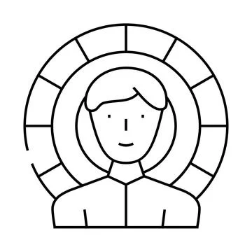 Grading scale kyc line icon vector illustration Illustrazione stock